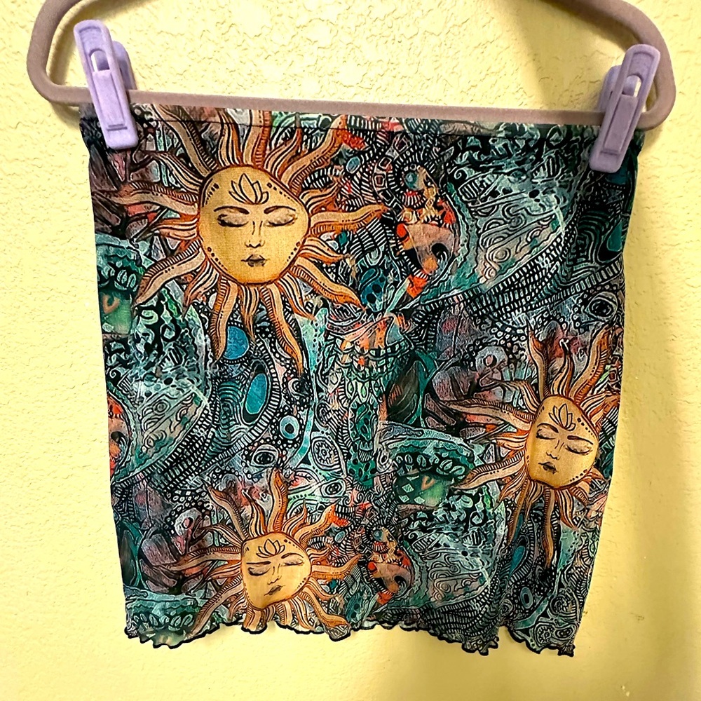 Multicolor Sun Design Skirt